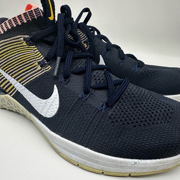 Nike Metcon DSX Flyknit 2 Shoes Women's 9.5 Sneakers Navy Blue/Pink 924595-404 - Picture 5 of 13